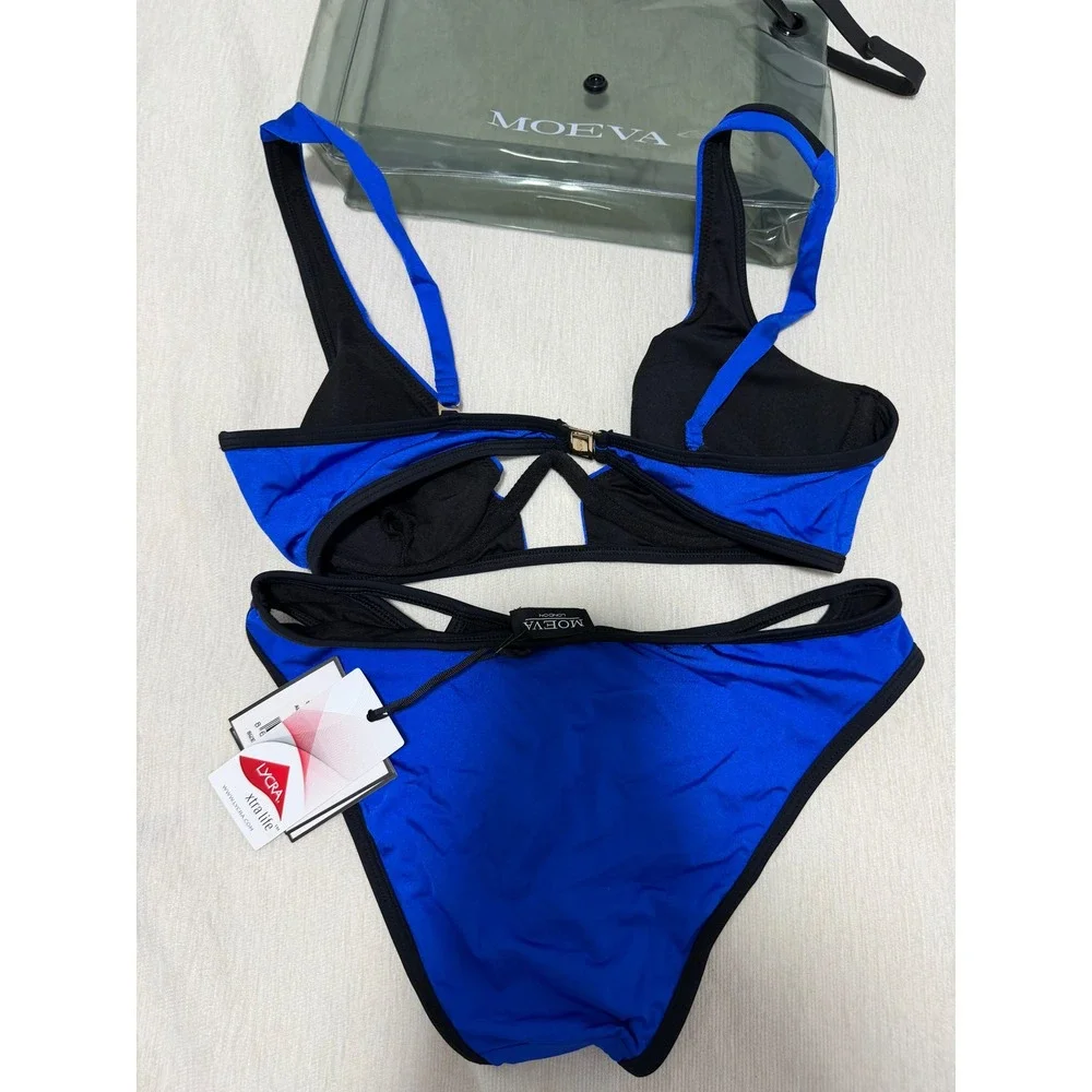 MOEVA Alice Bikini Blue Black Style ALC0070 Size Small NWT‎